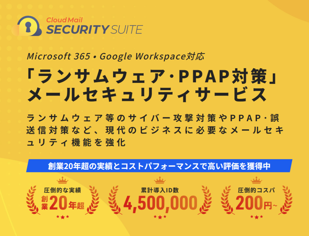 CloudMail SECURITYSUITE画像